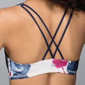 Lululemon Free To Be Bra
Inky Floral Ghost Inkwell Bumble Berry / Inkwell Sz 2